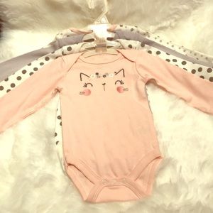 Chick Pea Baby Girl's 4 pk. Bodysuits NWOT